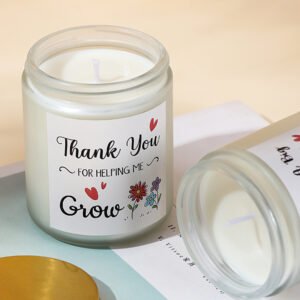 Scented Candle - Printable Text Pattern On The Surface